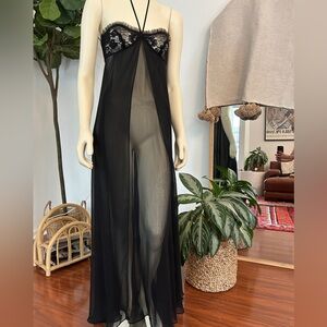 RARE Y2K Victoria’s Secret Halter Lingerie or layered party dress- Small 🖤❤️‍🔥
